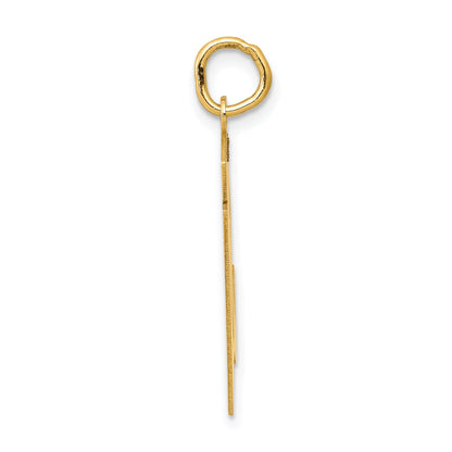 14K Yellow Gold Medium Satin Number 51 Charm