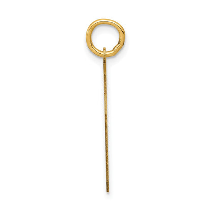14K Yellow Gold Medium Satin Number 80 Charm