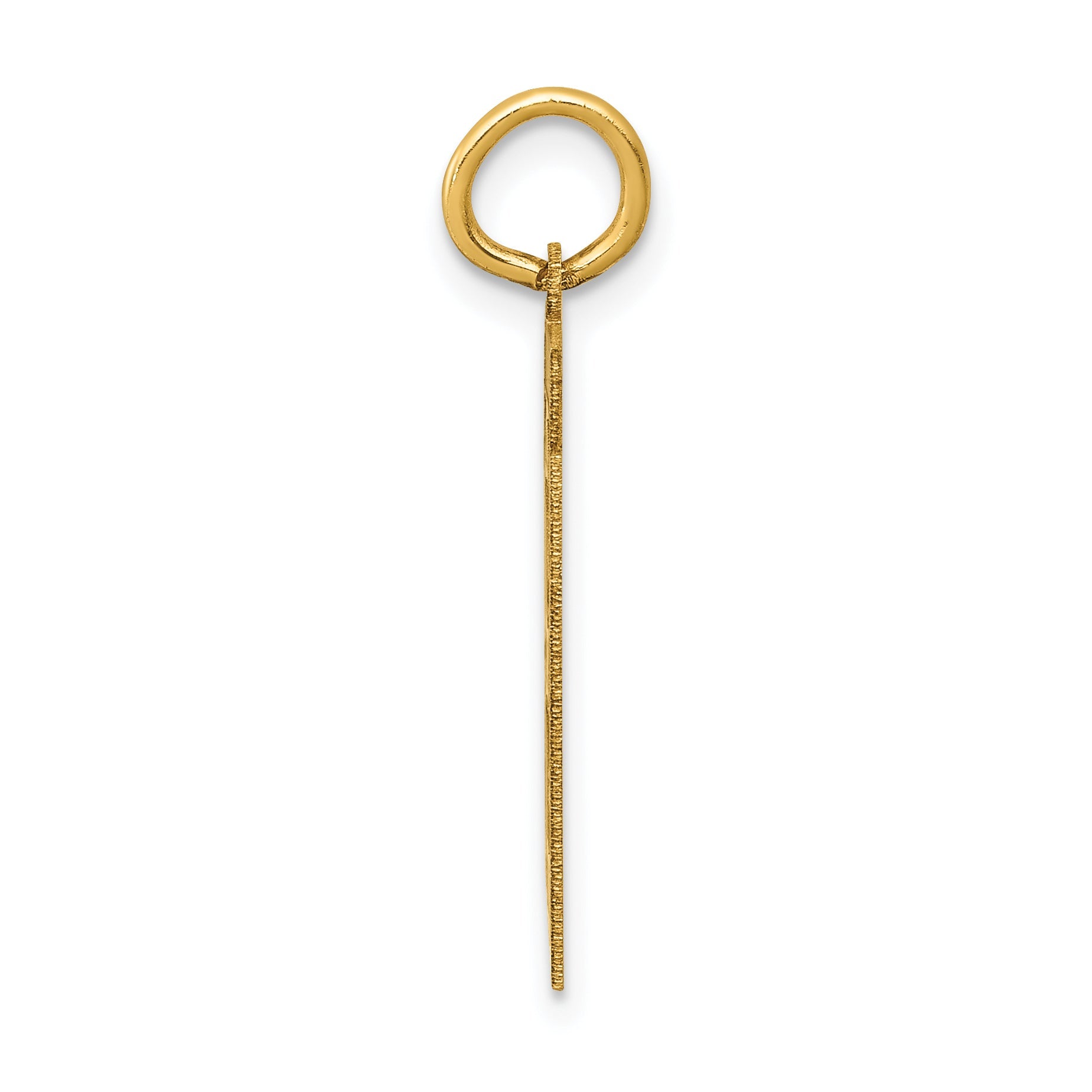 14K Yellow Gold Medium Satin Number 81 Charm