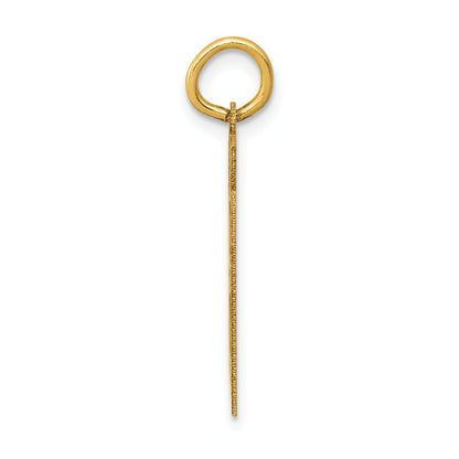 14K Yellow Gold Medium Satin Number 81 Charm