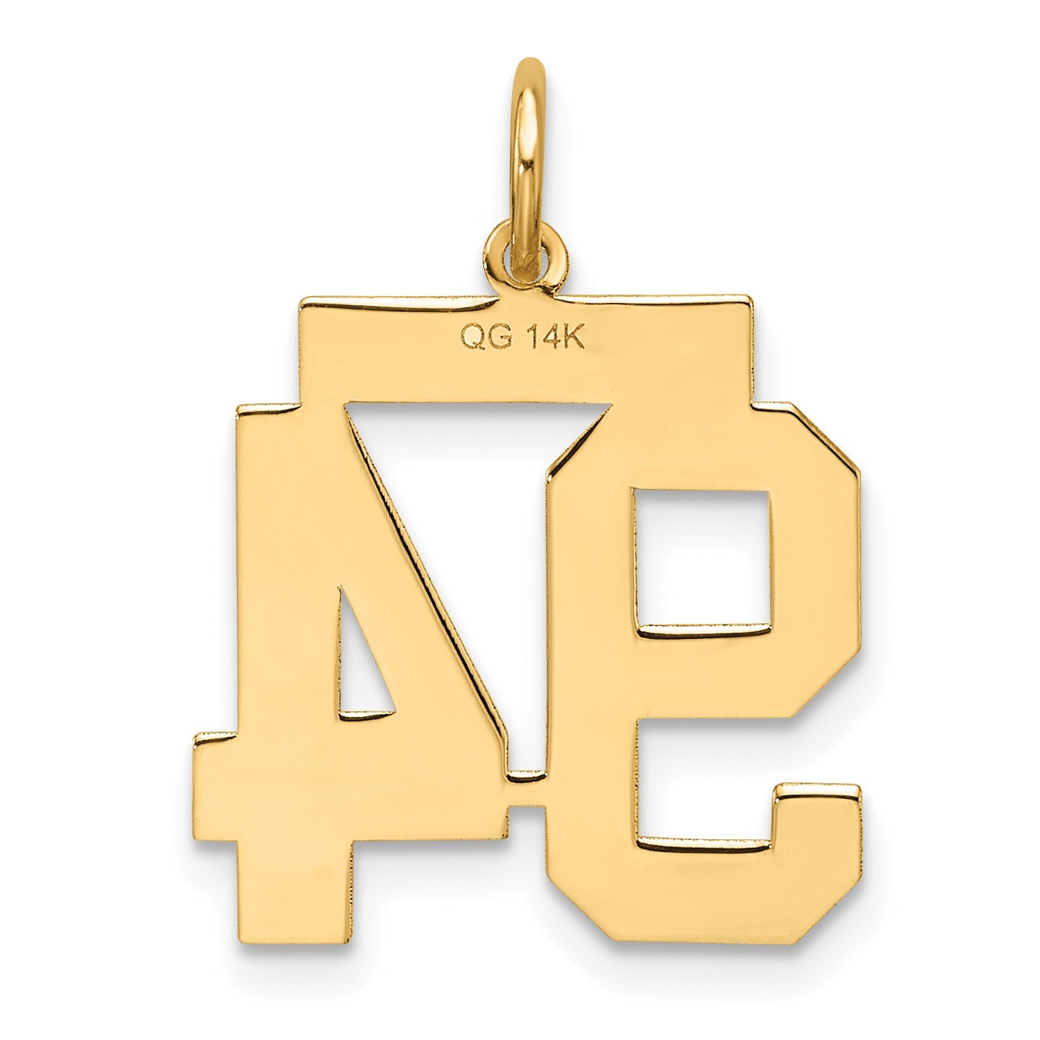 14k Yellow Gold 14k Medium Satin Number 94 Charm
