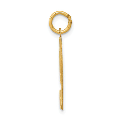14K Yellow Gold Medium Satin Number 97 Charm