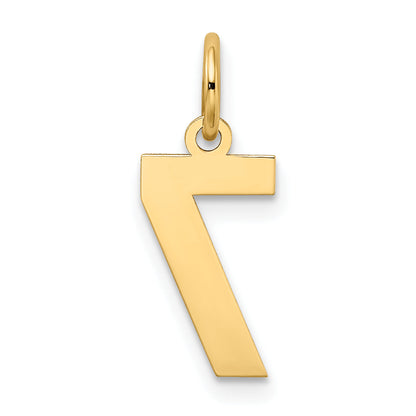 14k Yellow Gold 14k Small Satin Number 7 Charm