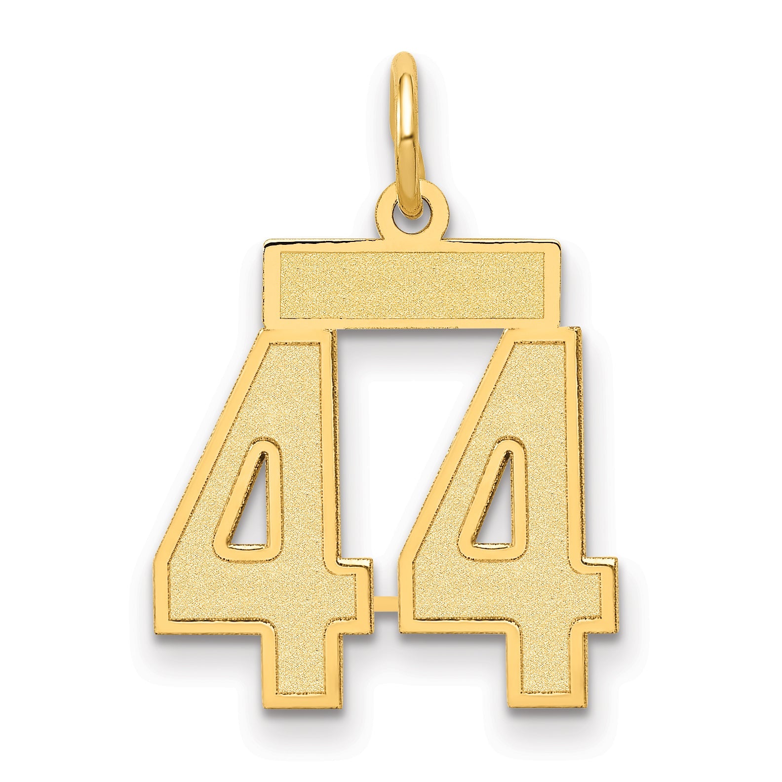 14k Yellow Gold 14k Small Satin Number 44 Charm