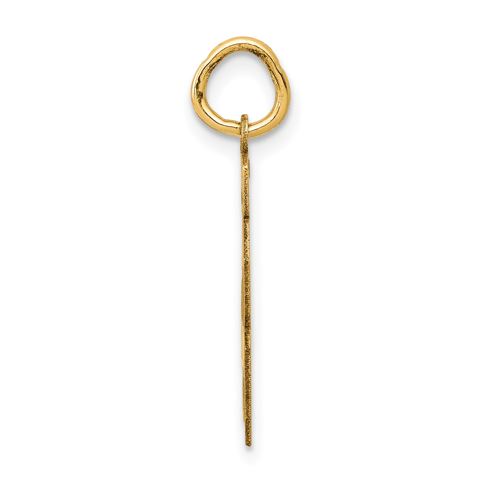 14K Yellow Gold Small Satin Number 48 Charm