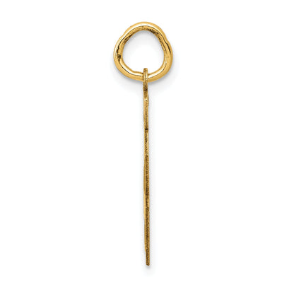14K Yellow Gold Small Satin Number 48 Charm