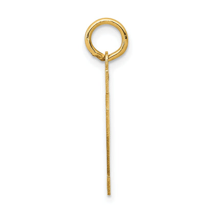 14K Yellow Gold Small Satin Number 62 Charm