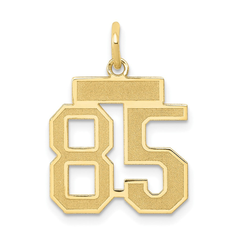 14K Yellow Gold Small Satin Number 85 Charm