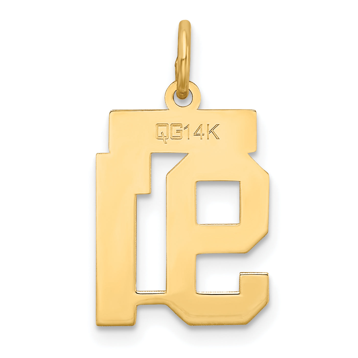 14k Yellow Gold 14k Small Satin Number 91 Charm