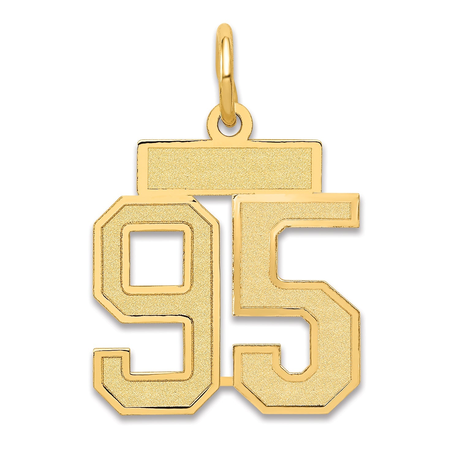 14k Yellow Gold 14k Small Satin Number 95 Charm