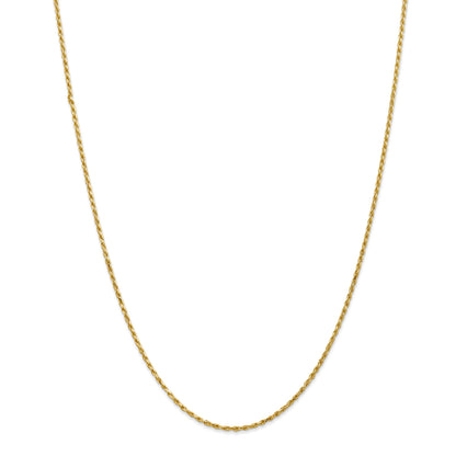 14k Yellow Gold 14 inch 1.75mm Diamond-cut Rope with Lobster Clasp Chain Necklace