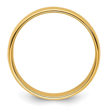18k Yellow Gold 8mm Milgrain Half Round Wedding Band Ring