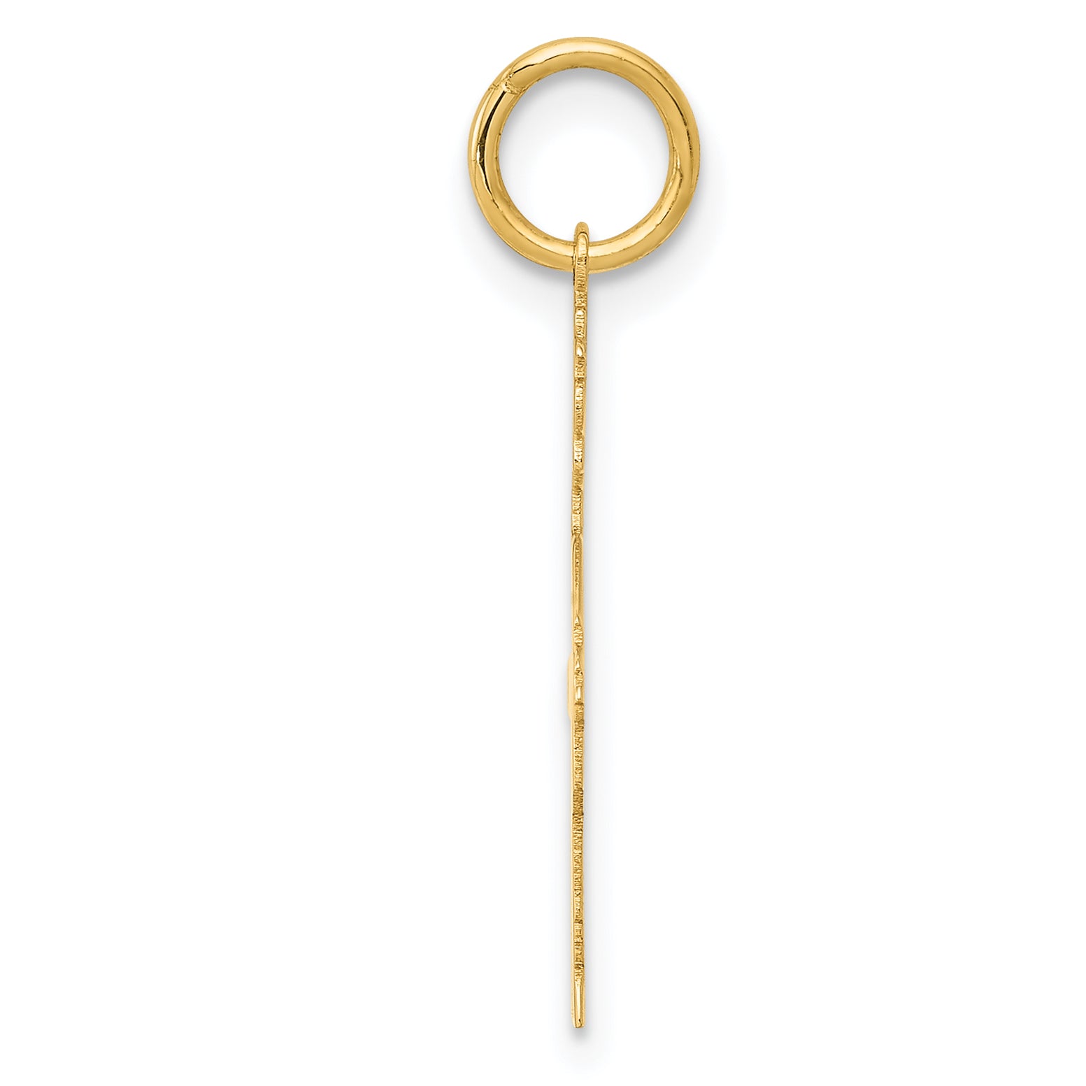 14K Yellow Gold Plain Polished Small Boy Charm