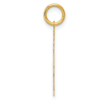 14K Yellow Gold Plain Polished Small Boy Charm