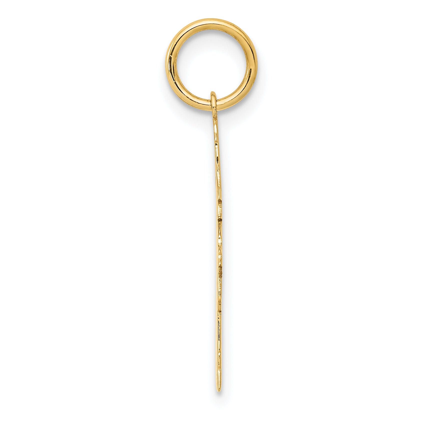 14K Yellow Gold Plain Polished Small Girl Charm