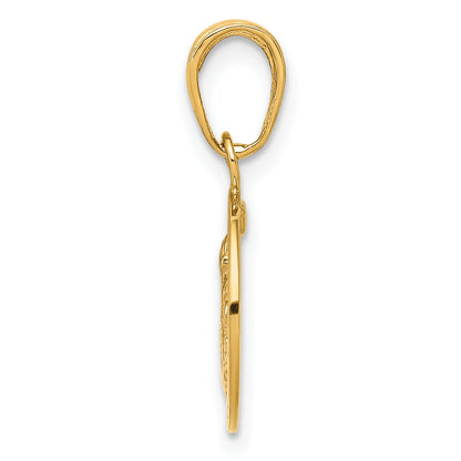 14K Yellow Gold Saint Christopher Medal Charm