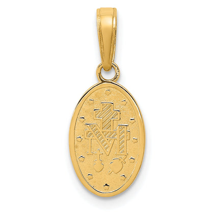14K Yellow Gold Miraculous Medal Charm