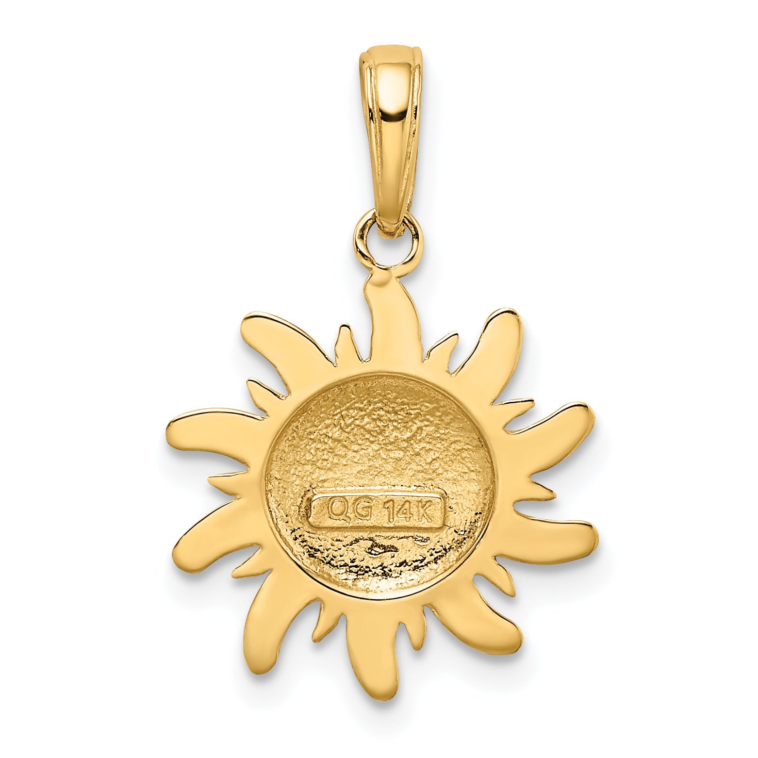 14K Yellow Gold Polished Small Sun Charm