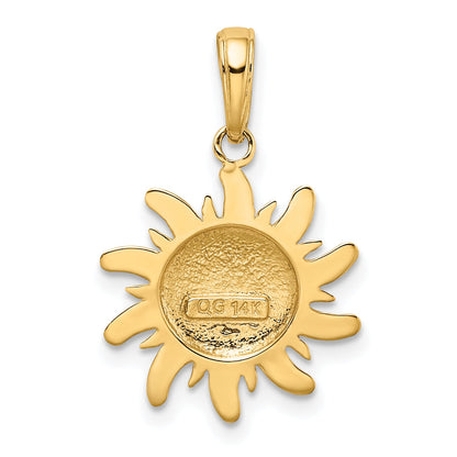14K Yellow Gold Polished Small Sun Charm