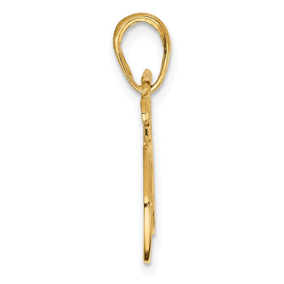 14K Yellow Gold Polished Bicycle Charm