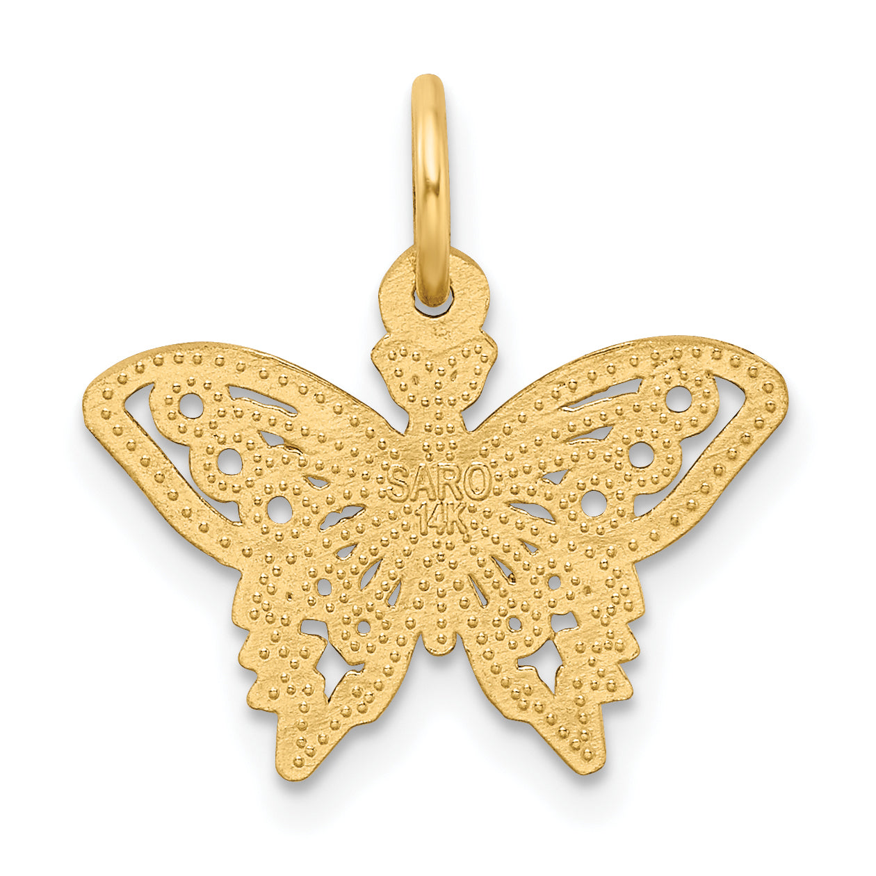 14K Yellow Gold Butterfly Charm