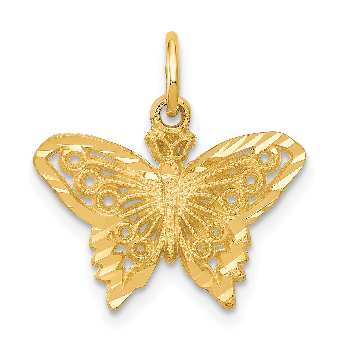 14K Yellow Gold Butterfly Charm