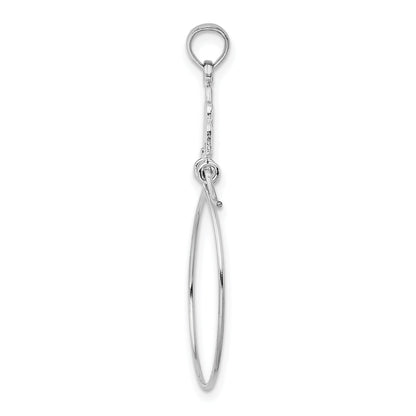 14K White Gold Filigree Charm Holder