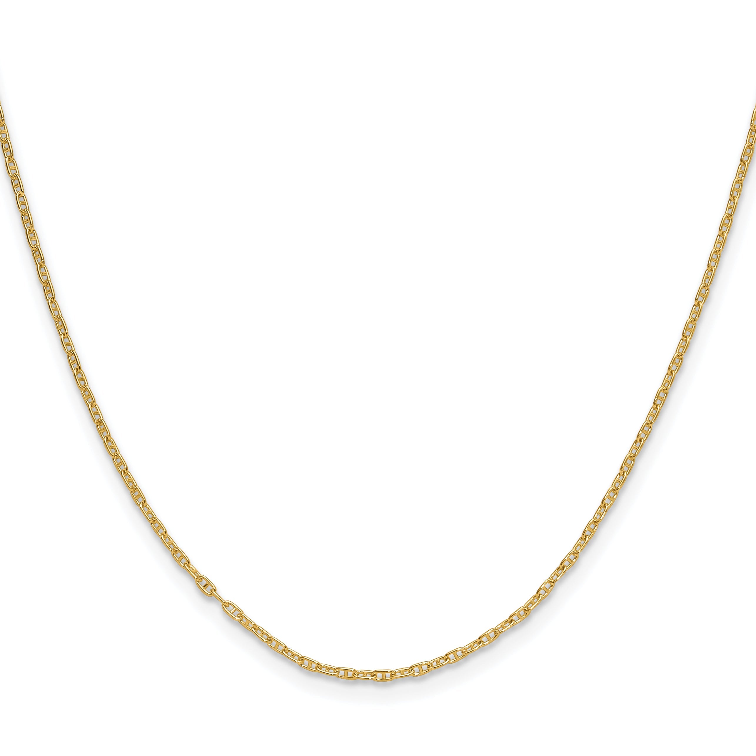 18.00 Inch 14K 1.5mm Mariners Link Chain Necklace
