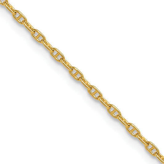 24.00 Inch 14K 1.5mm Mariners Link Chain Necklace