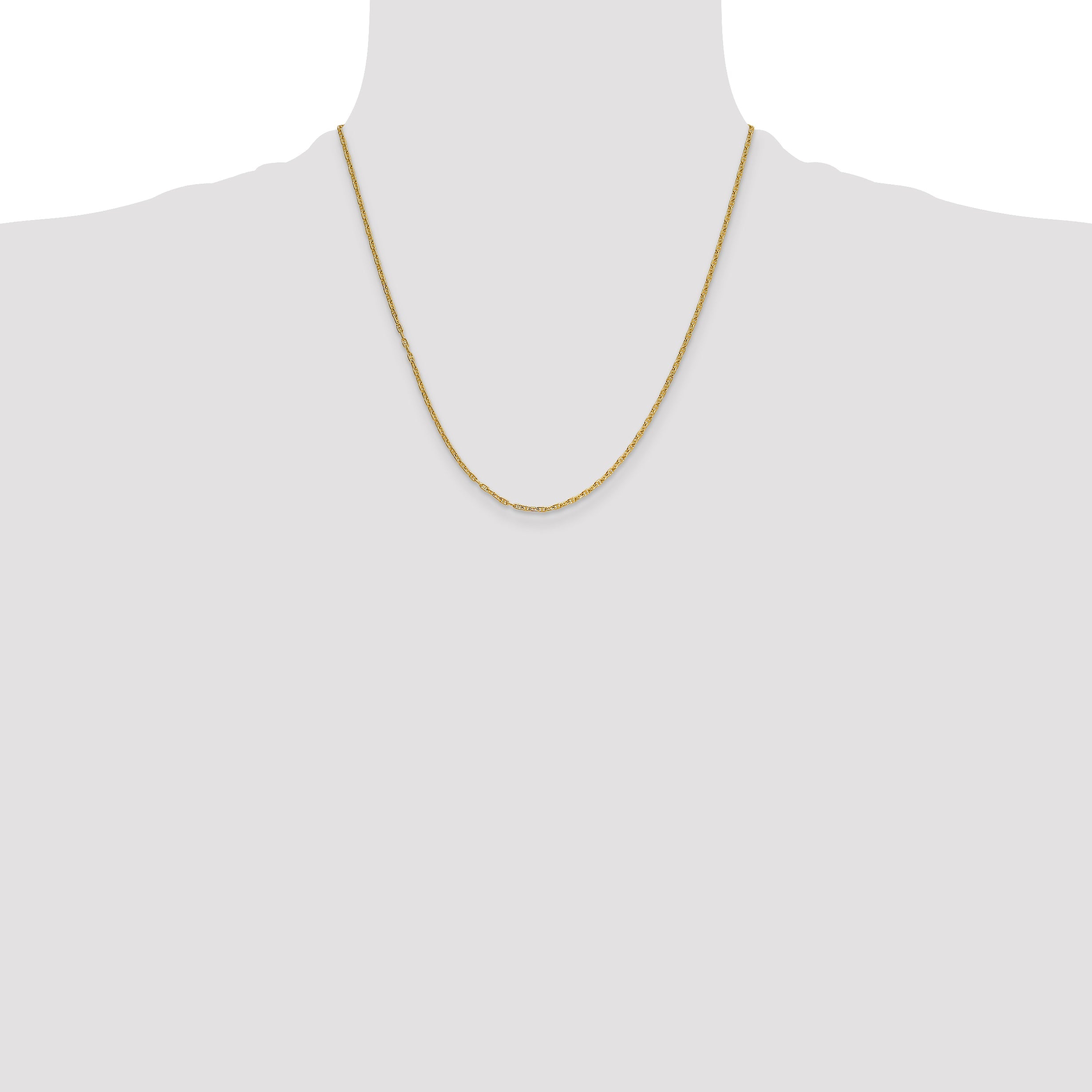 20.00 Inch 14K 1.8mm Mariners Link Chain Necklace