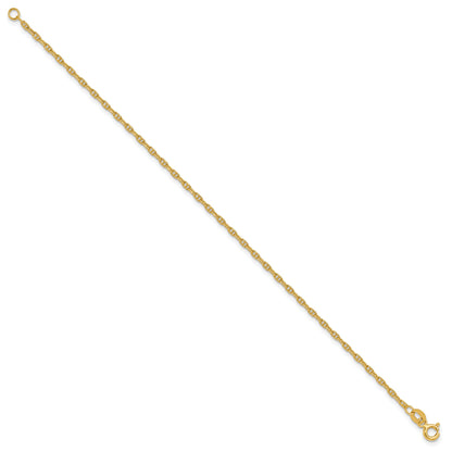8.00 Inch 14K 1.8mm Mariners Link Chain Anklet