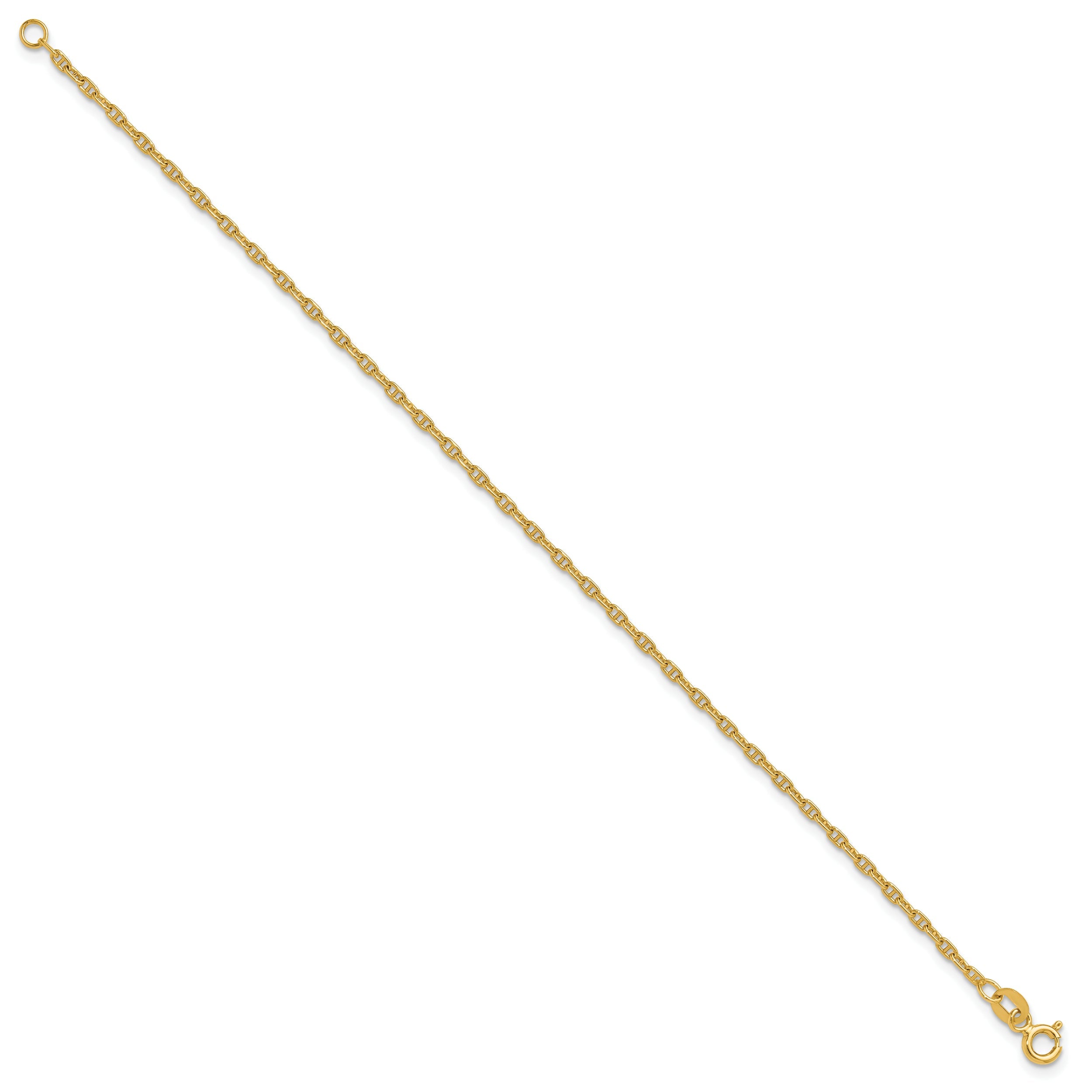 7.00 Inch 14K 1.8mm Mariners Link Chain Bracelet