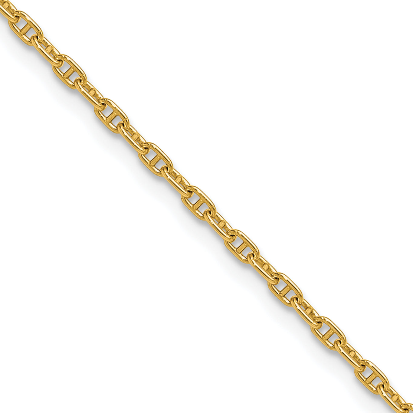 24.00 Inch 14K 1.8mm Mariners Link Chain Necklace