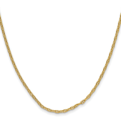 24.00 Inch 14K 2.35mm Mariners Link Chain Necklace