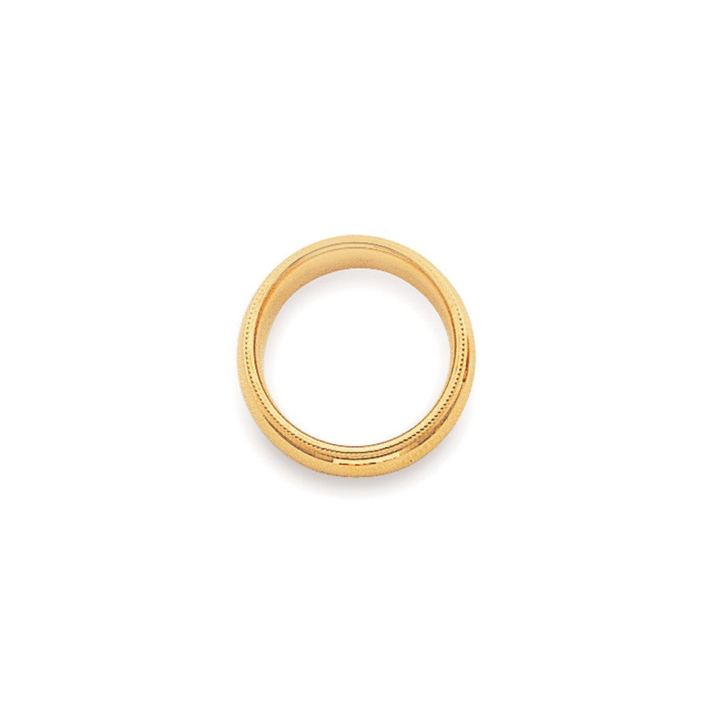 Solid 18K Yellow Gold 4mm Milgrain Comfort Wedding Men's/Women's Wedding Band Ring Size 9