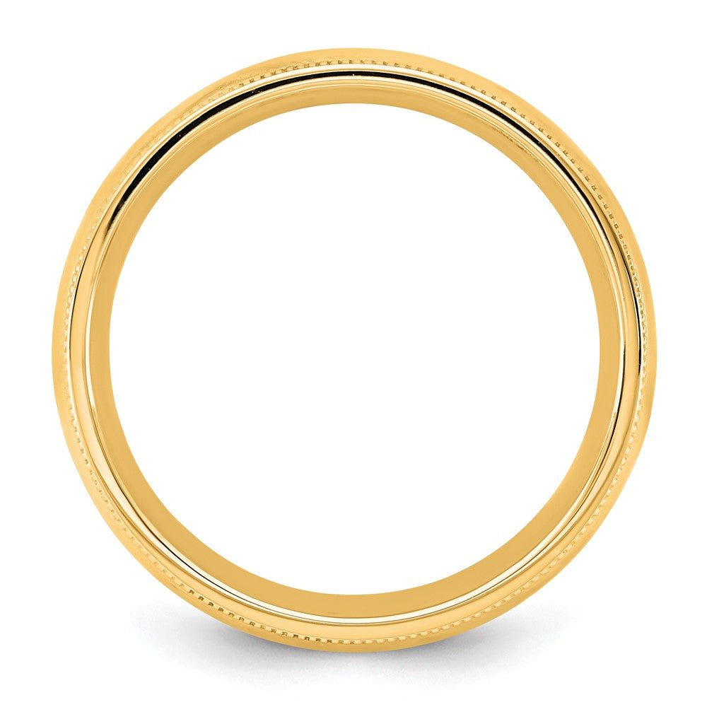10K Yellow Gold 10Ky 5.5mm Milgrain Comfort Fit Band Size 11.5