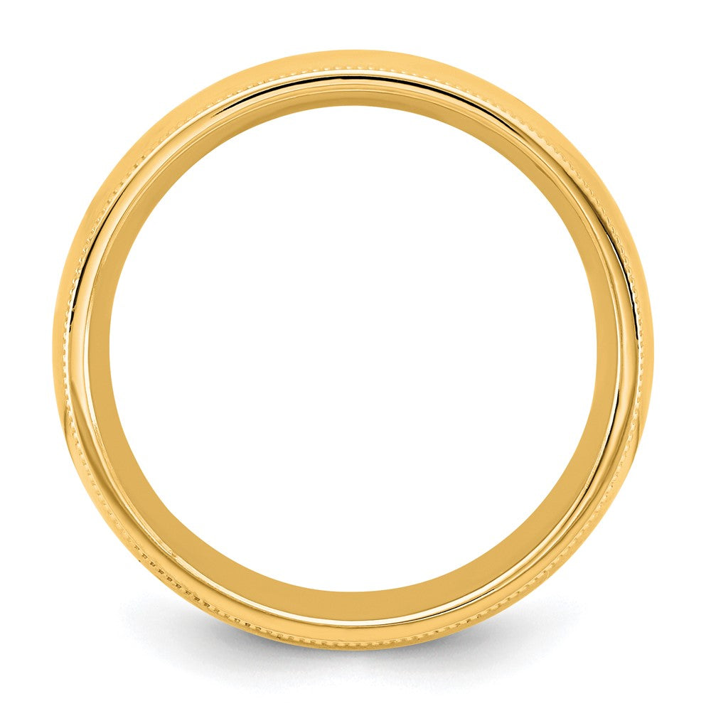 14K Yellow Gold 6.5mm Milgrain Comfort Fit Band