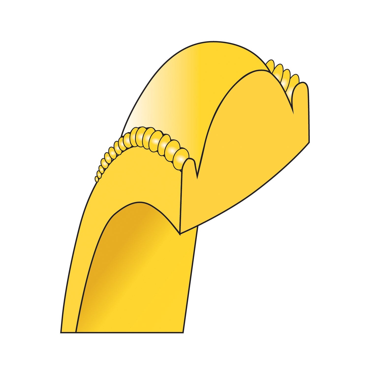 10K Yellow Gold 10Ky 5.5mm Milgrain Comfort Fit Band Size 6