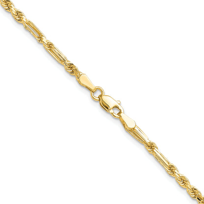 20 Inch 14K 2.75mm D/C Milano Rope Chain Necklace