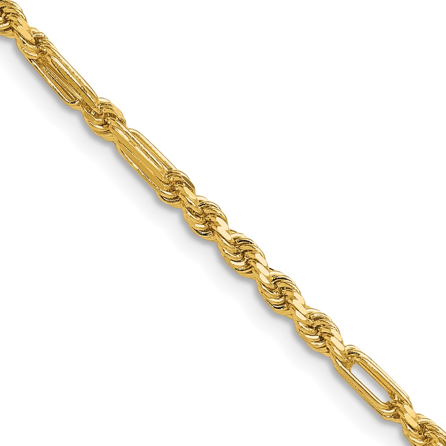 22 Inch 14K 2.75mm D/C Milano Rope Chain Necklace