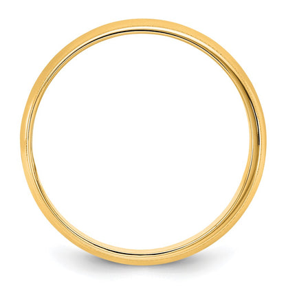 14K Yellow Gold 5.5mm Lightweight Milgrain Half Round Band