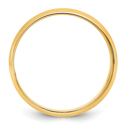 10K Yellow Gold 10Ky 5.5mm Lightweight Milgrain Half Round Band Size 11