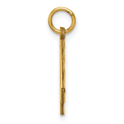 14K Yellow Gold Medium Diamond-Cut Number 4 Charm