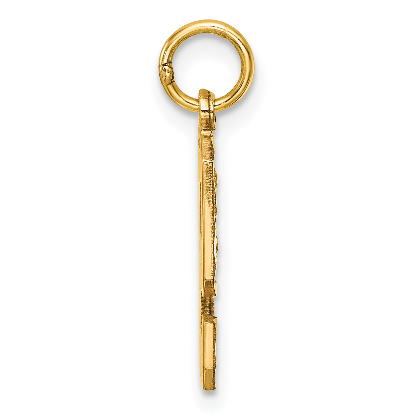14K Yellow Gold Medium Diamond-Cut Number 9 Charm
