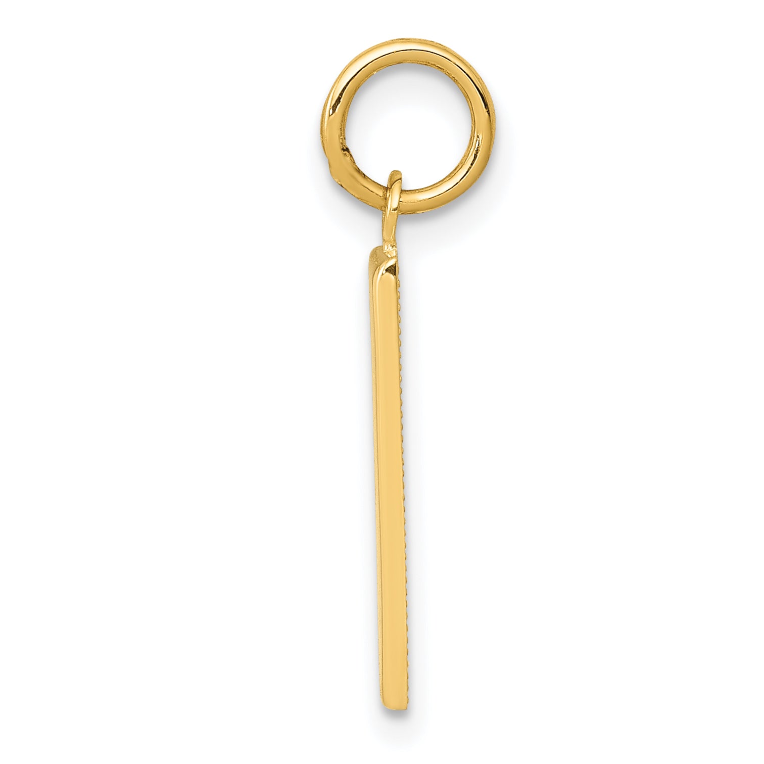 14K Yellow Gold Medium Polished Number 1 Charm