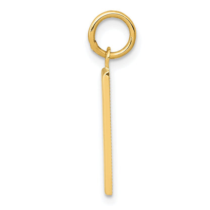14K Yellow Gold Medium Polished Number 1 Charm