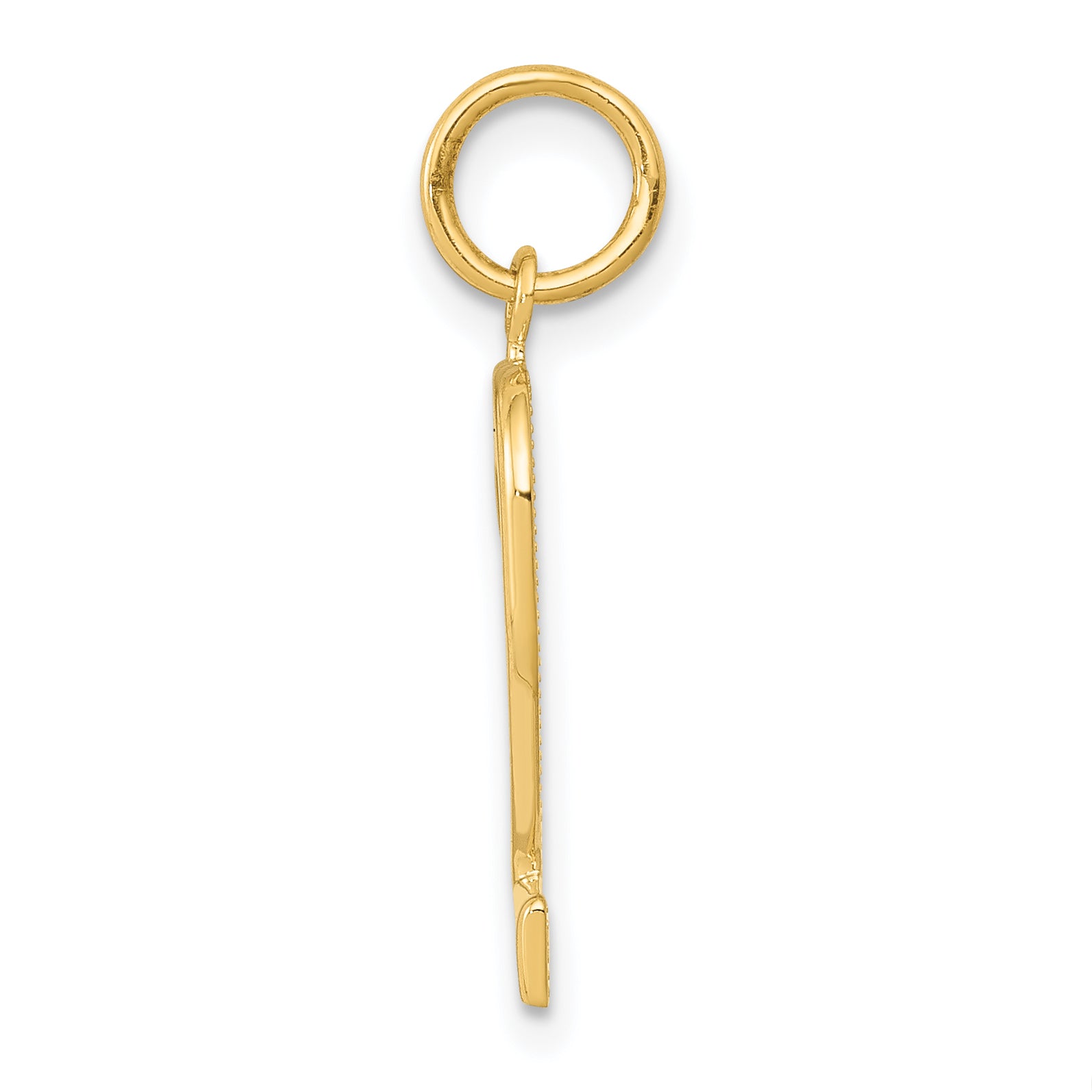 14K Yellow Gold Medium Polished Number 2 Charm