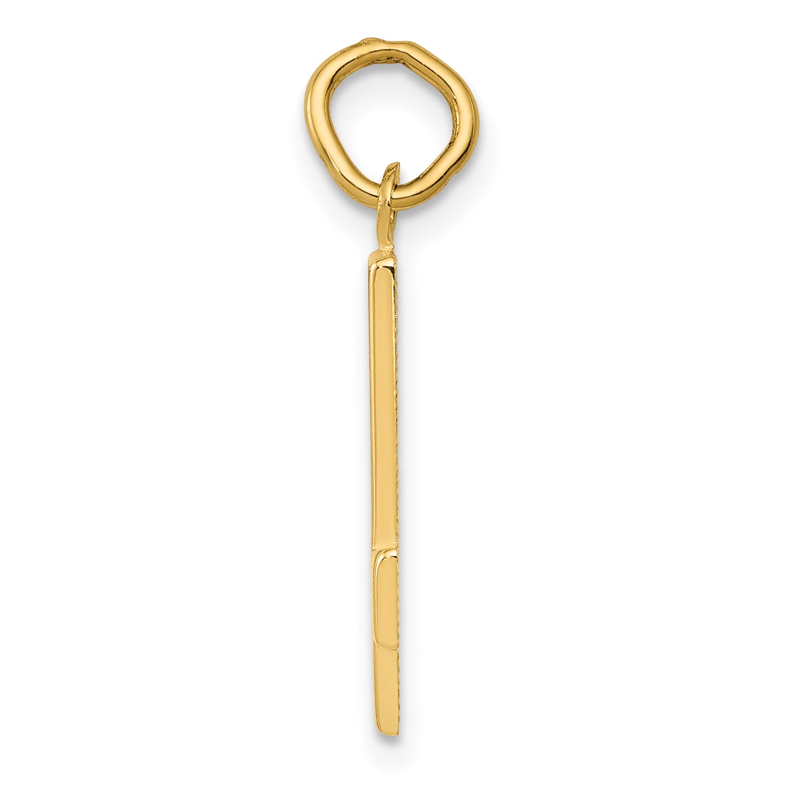 14K Yellow Gold Medium Polished Number 4 Charm