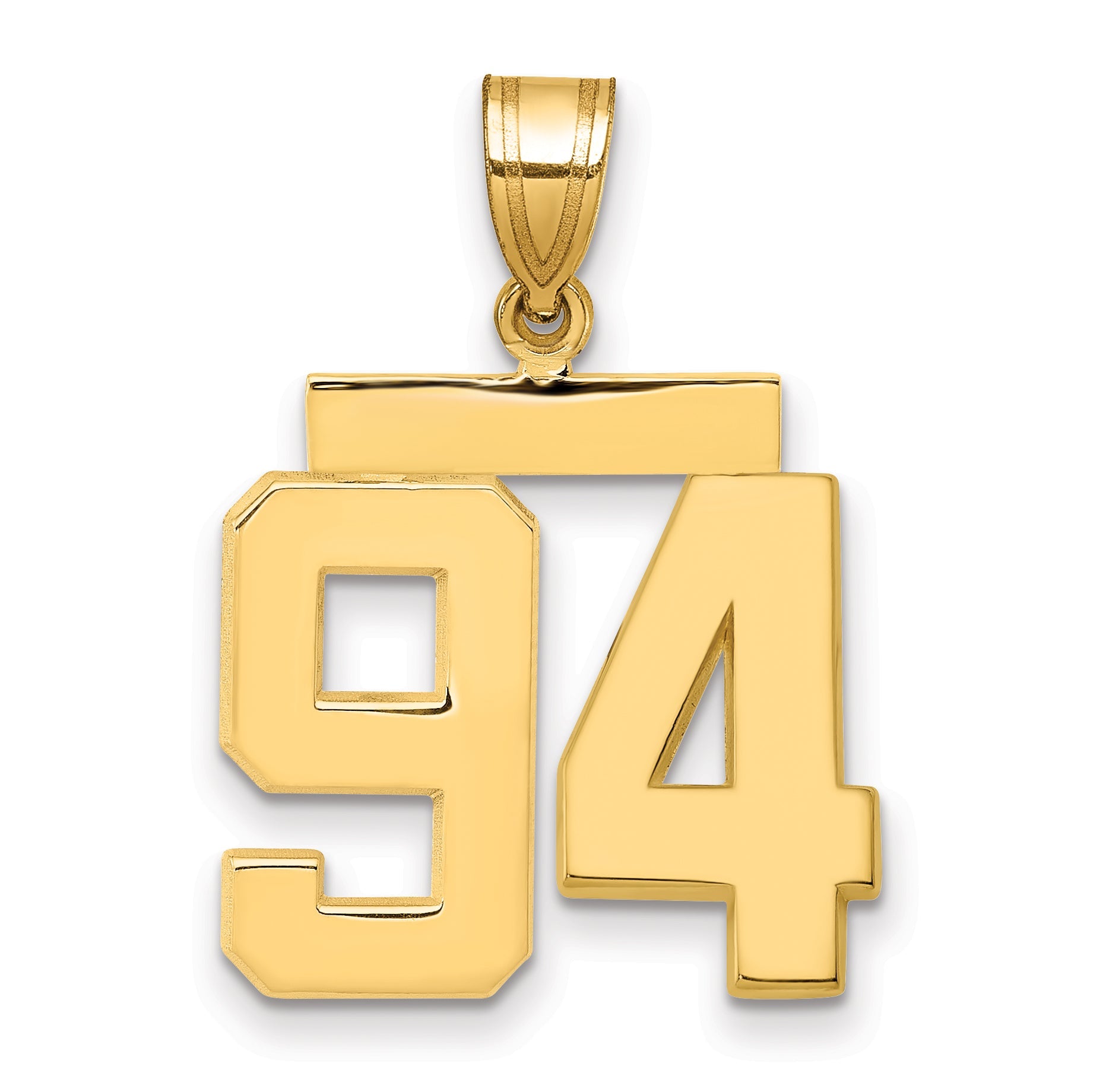 10K Yellow Gold Medium Polished Number 94 Charm