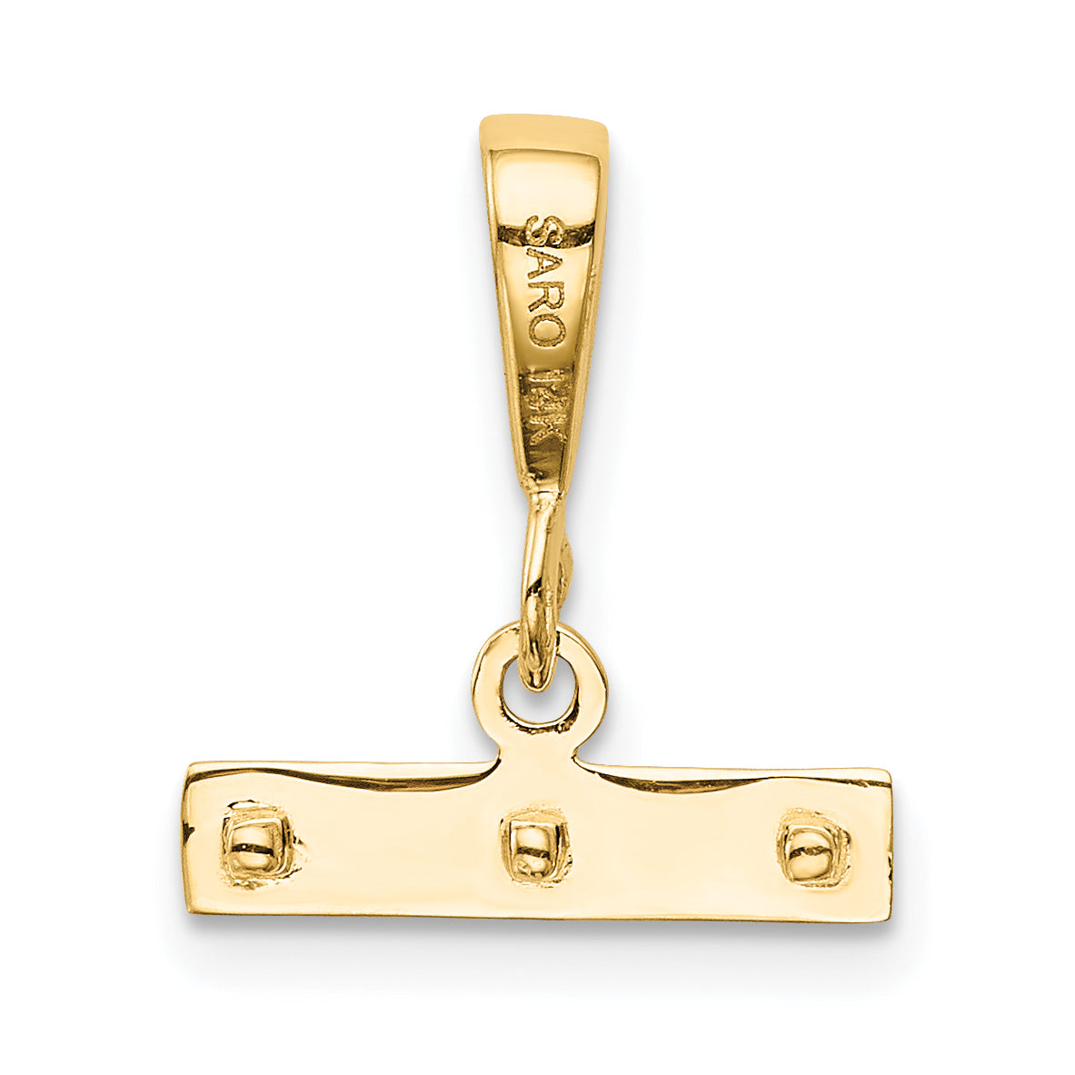 14K Yellow Gold 14Ky Casted Medium Polished Top Charm